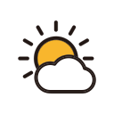 sun covered by cloud icon